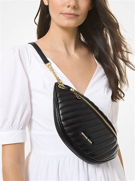 michael kors peyton belt bag|Peyton Large Quilted Belt Bag .